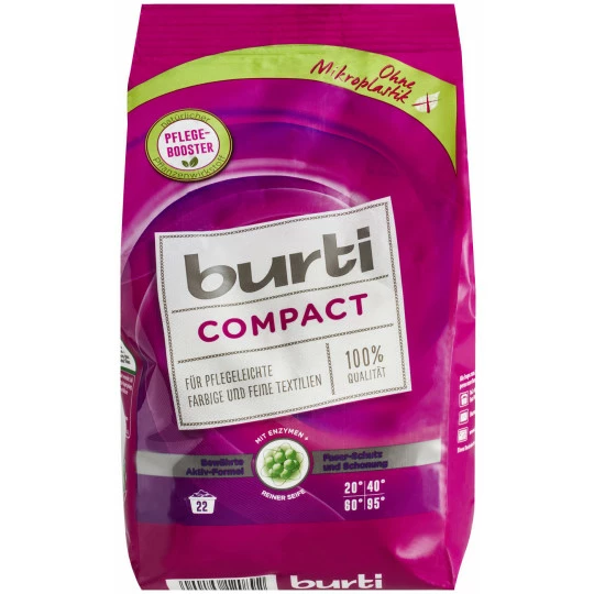 Burti Compact Feinwaschmittel 1,1KG 22WL 1 Burti Compact Feinwaschmittel 1,1KG 22WL