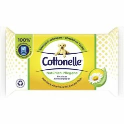 Cottonelle Feuchtes Toilettenpapier Natürlich Pflegend Kamille & Aloe Vera 42ST