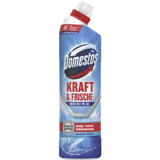 Domestos WC Gel Kraft & Frische Ocean Fresh 750ml 1 Domestos WC Gel Kraft & Frische Ocean Fresh 750ml