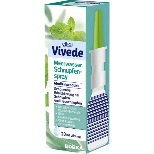 Elkos Vivede Meerwasser Schnupfenspray 20ML 1 Elkos Vivede Meerwasser Schnupfenspray 20ML