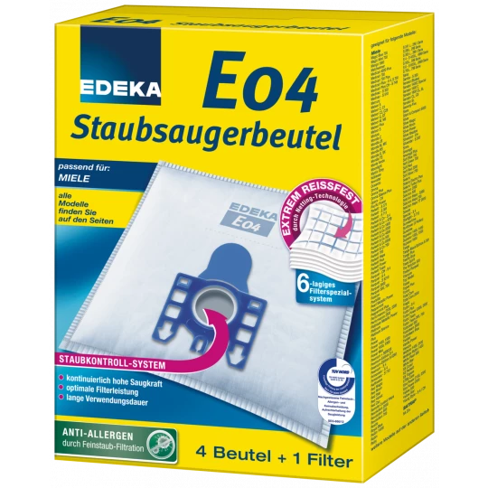 EDEKA Staubsaugerbeutel E04 4ST 1 EDEKA Staubsaugerbeutel E04 4ST