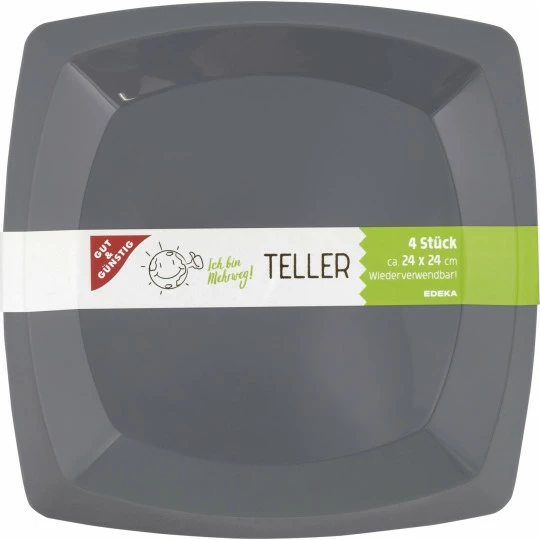 EDEKA Teller Mehrweg 4ST 1 EDEKA Teller Mehrweg 4ST