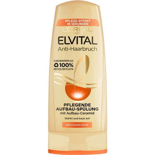 L'Oreal Elvital Anti-Haarbruch Pflegende Aufbau-Spülung 250ML 1 L'Oreal Elvital Anti-Haarbruch Pflegende Aufbau-Spülung 250ML