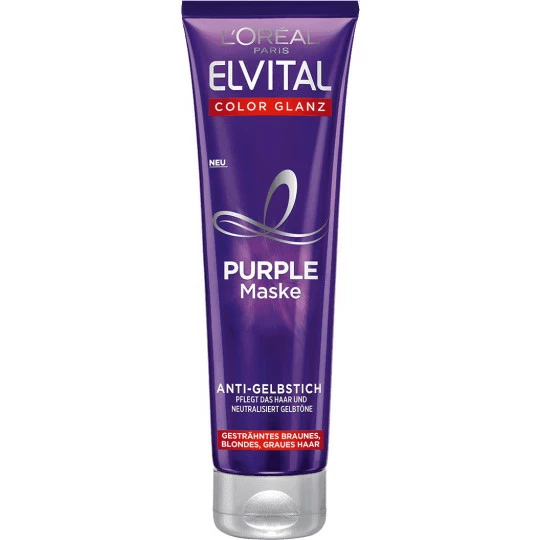 L'Oreal Elvital Color Glanz Purple Maske 150ML 1 L'Oreal Elvital Color Glanz Purple Maske 150ML