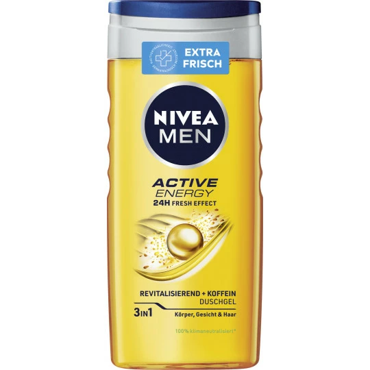 NIVEA Men 3in1 Duschgel Active Energy 24H Fresh Effect 250ML 1 NIVEA Men 3in1 Duschgel Active Energy 24H Fresh Effect 250ML
