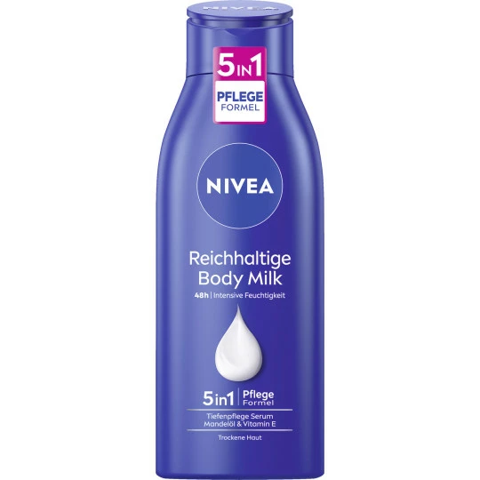 NIVEA Reichhaltige Body Milk 5in1 Tiefenpflege Serum 48h 400ML 1 NIVEA Reichhaltige Body Milk 5in1 Tiefenpflege Serum 48h 400ML