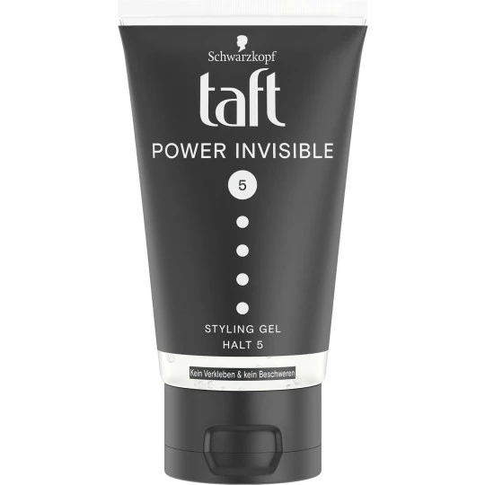 Schwarzkopf Taft Power Invisible Styling Gel Halt 5 150ML 1 Schwarzkopf Taft Power Invisible Styling Gel Halt 5 150ML